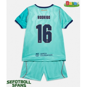 Barcelona Rodri Hernandez #16 Tredjeställ Barn 2026-27 Kortärmad (+ Korta byxor)